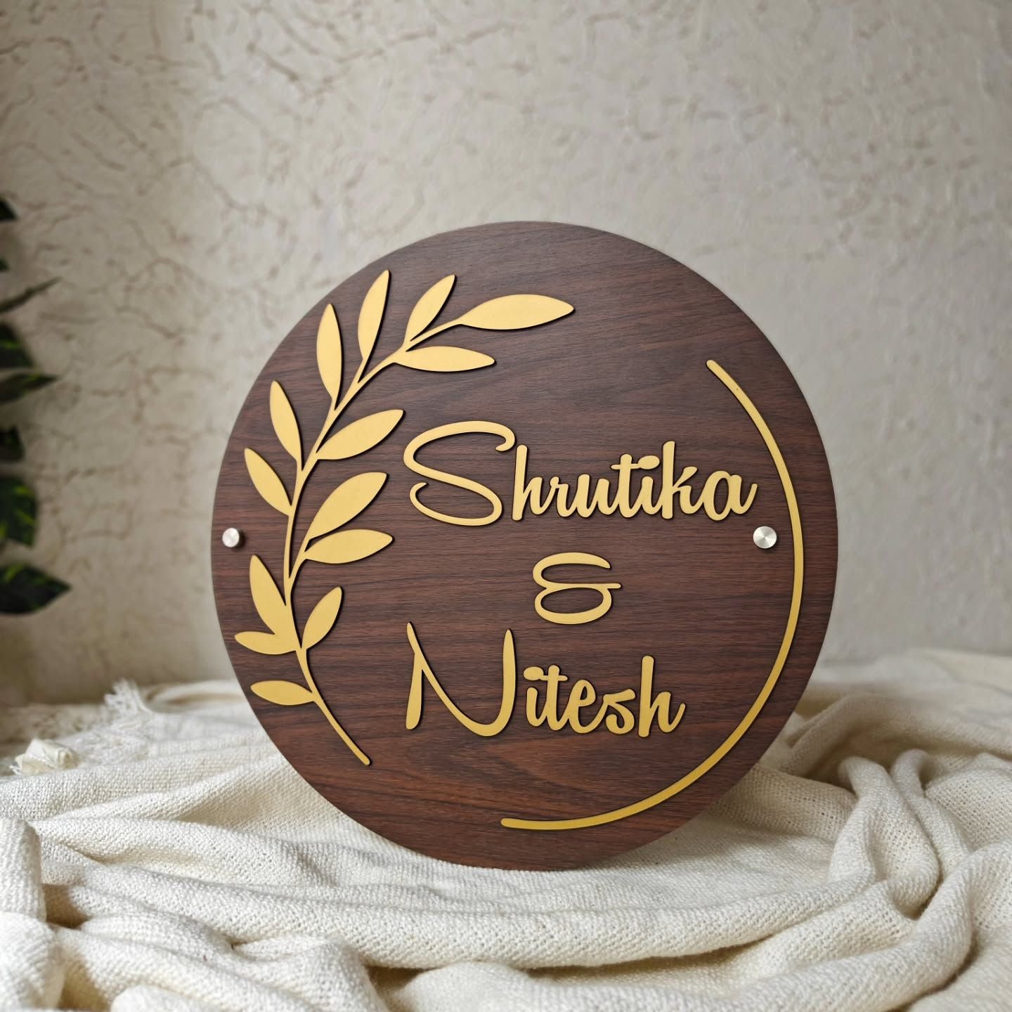 Door Name Plate - ACP - Wooden
