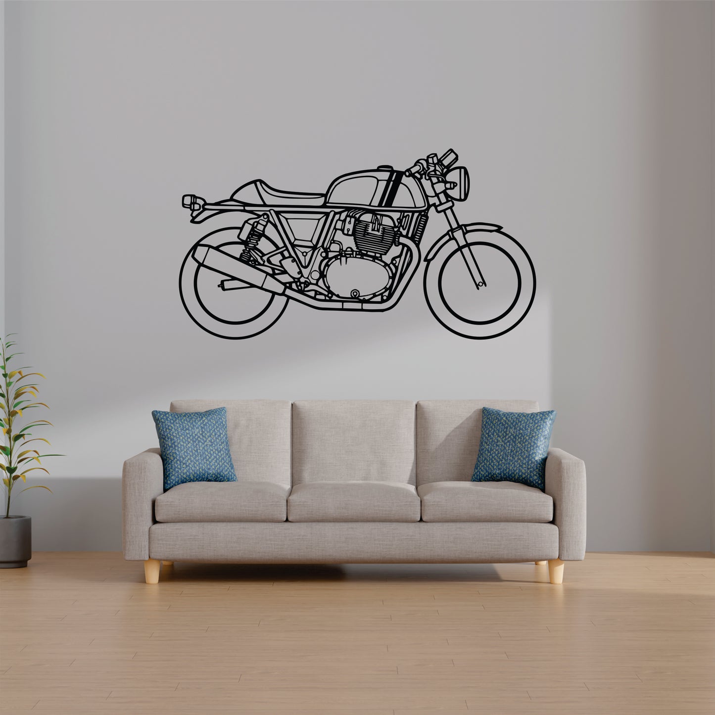 Royal Enfield GT 650 Wall Art - MDF, Acrylic, Metal, ACP