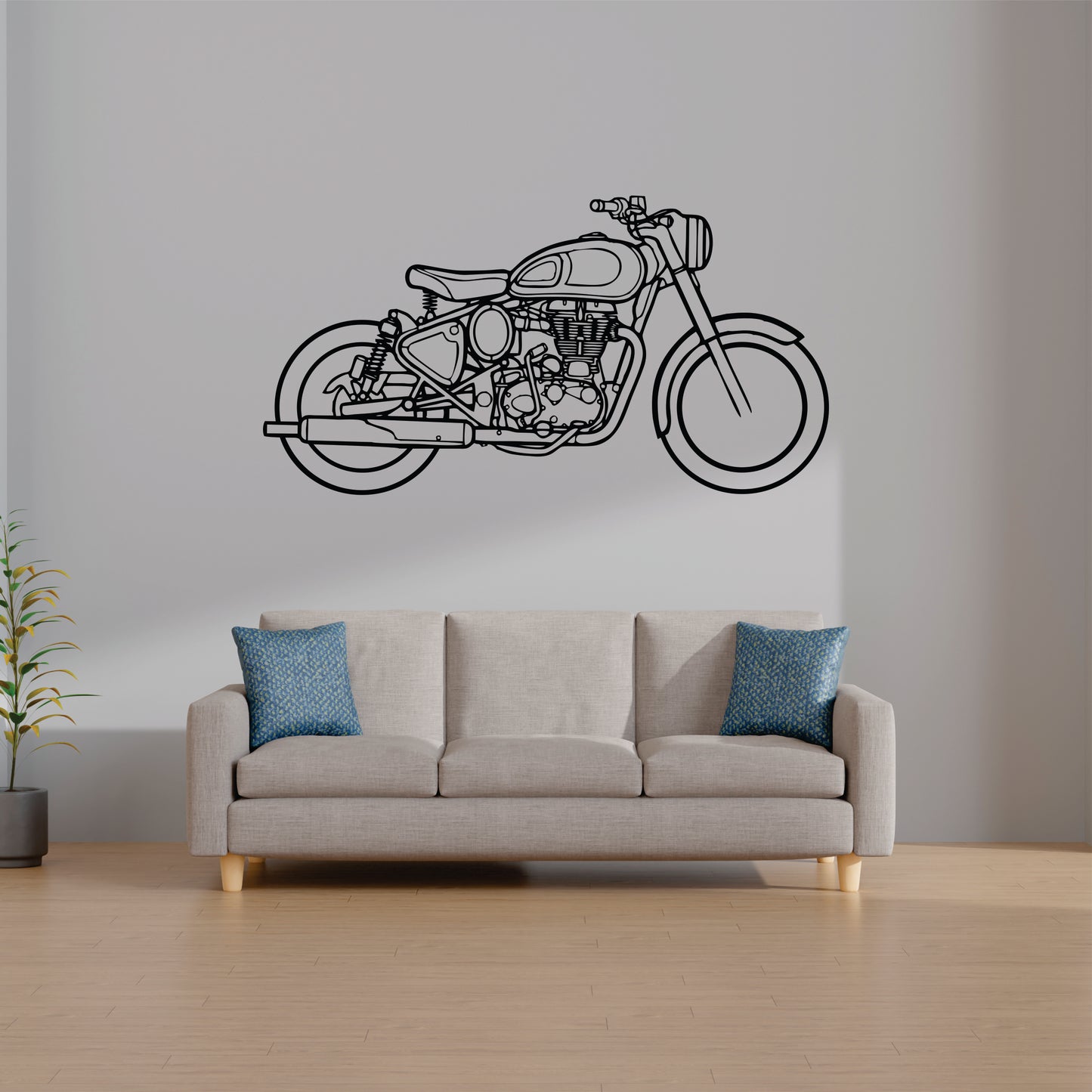 Royal Enfield Classic 350-500 Wall Art - MDF, Acrylic, Metal, ACP