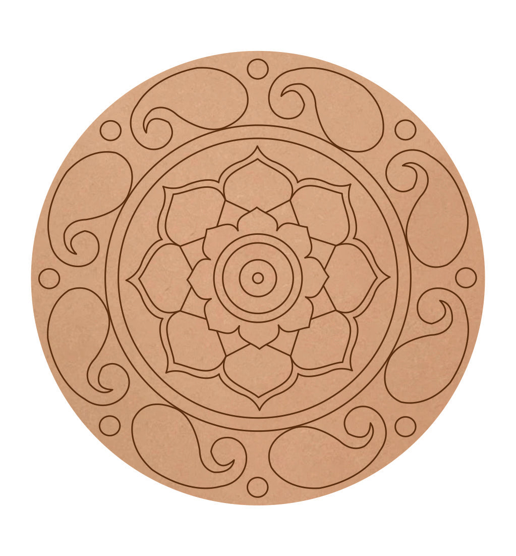 Pre marked Mandala-1 Base Cutout MDF Design