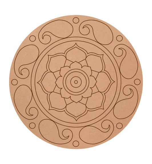 Pre marked Mandala-1 Base Cutout MDF Design