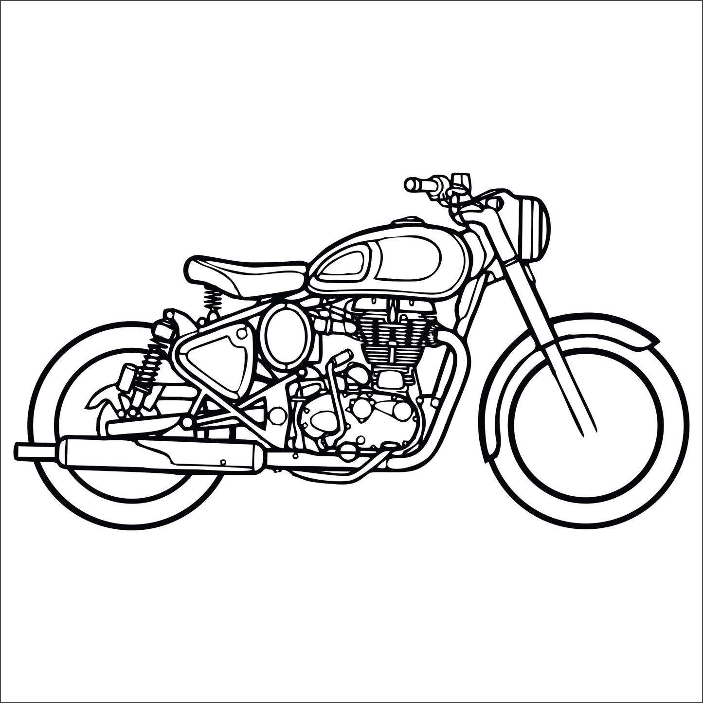 Royal Enfield Classic 350-500 Wall Art - MDF, Acrylic, Metal, ACP