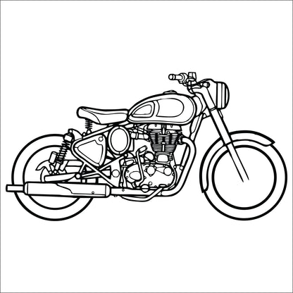 Royal Enfield Classic 350-500 Wall Art - MDF, Acrylic, Metal, ACP