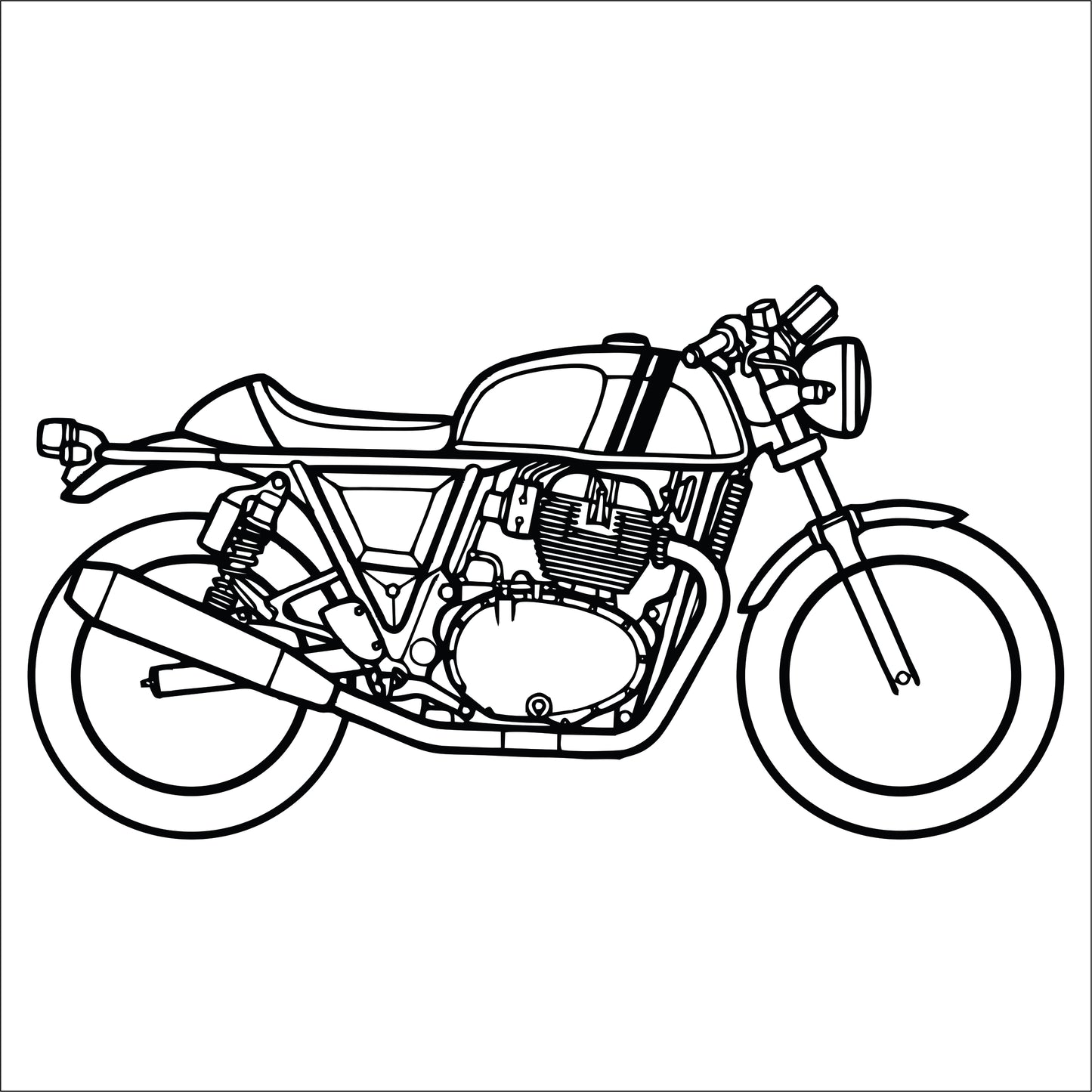 Royal Enfield GT 650 Wall Art - MDF, Acrylic, Metal, ACP