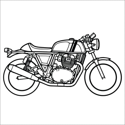 Royal Enfield GT 650 Wall Art - MDF, Acrylic, Metal, ACP