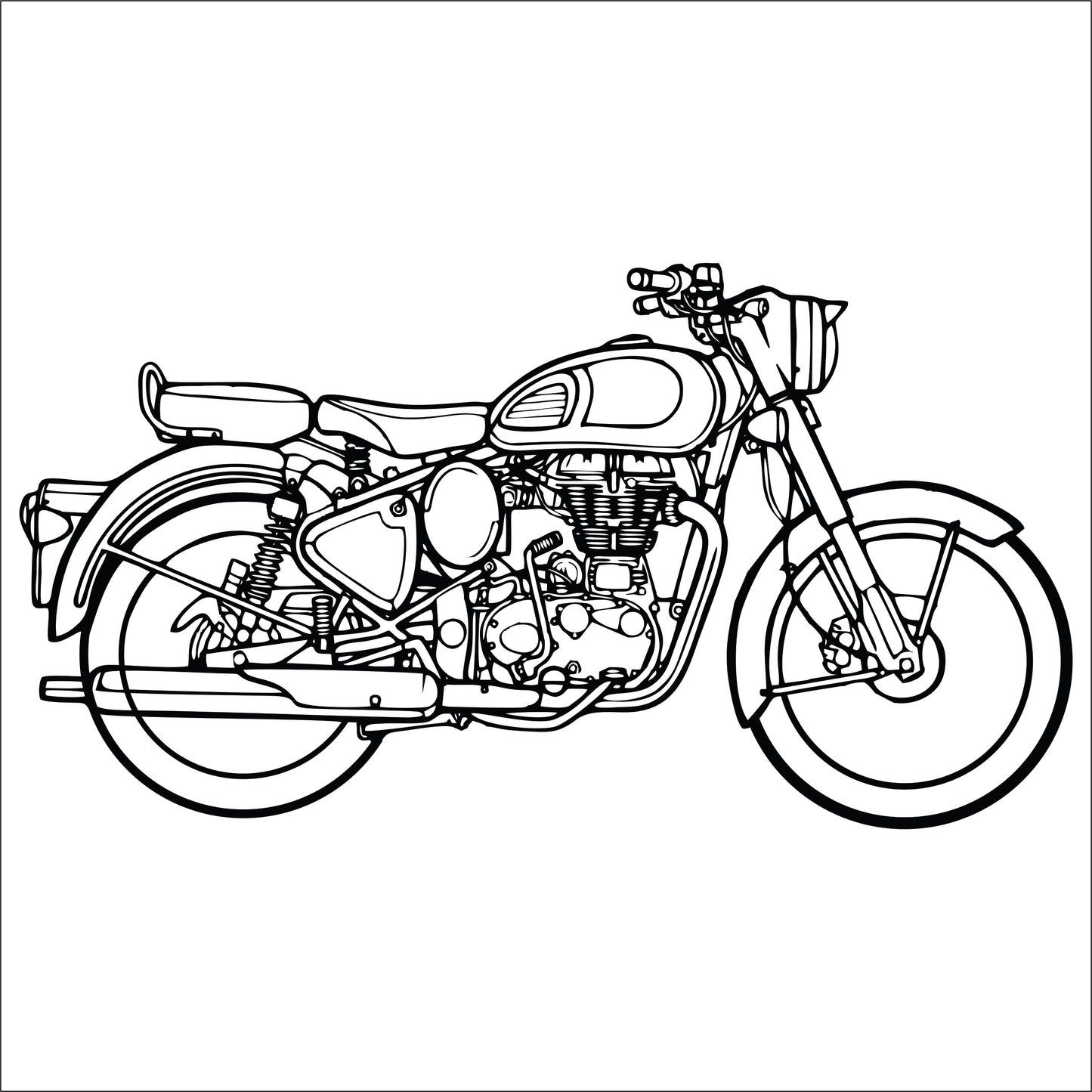 Royal Enfield Classic 350 Wall Art - MDF, Acrylic, Metal, ACP