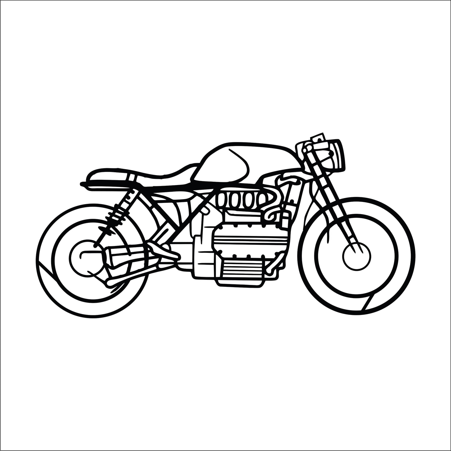 BMW K 1100 Cafe Racer Wall Art - MDF, Acrylic, Metal, ACP