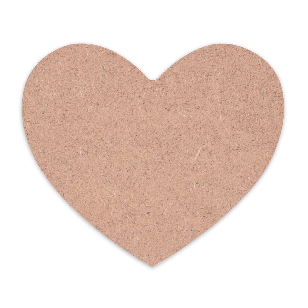 Plain Heart Base Cutout MDF Design