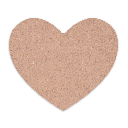 Plain Heart Base Cutout MDF Design