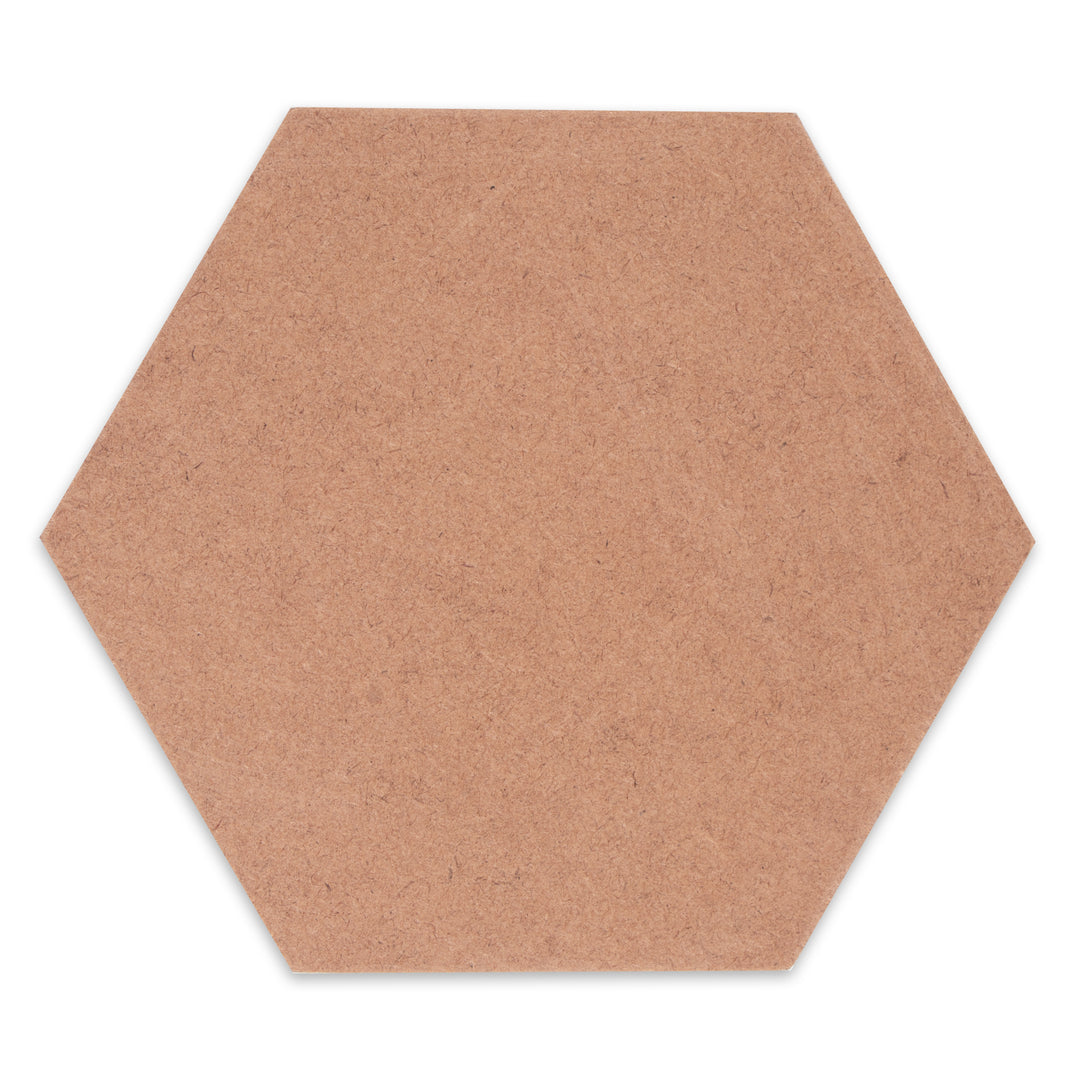Plain Hexagon Base Cutout MDF Design