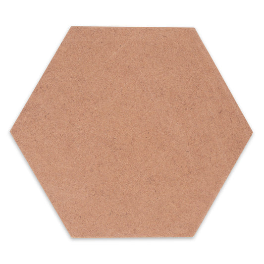 Plain Hexagon Base Cutout MDF Design