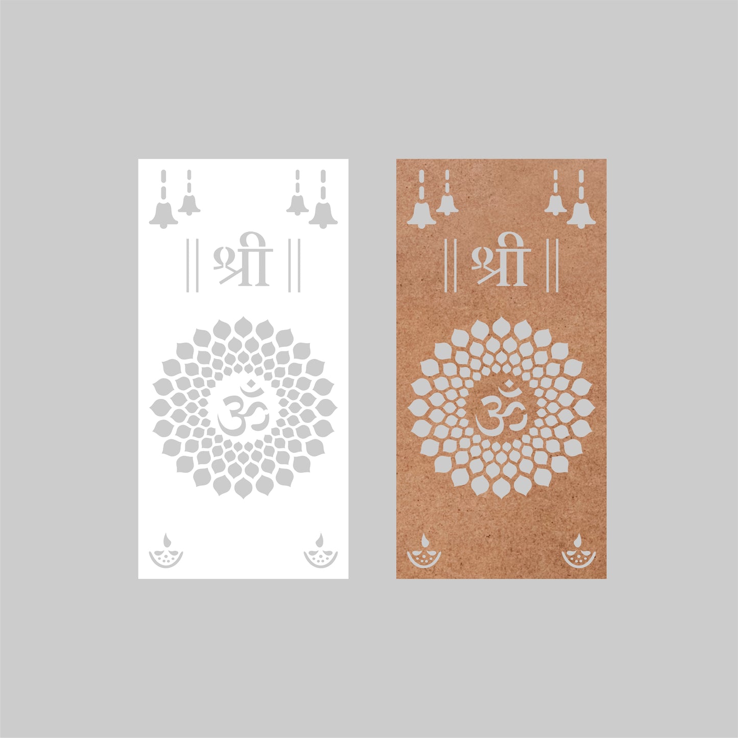 Om Jaali Panel M1 – MDF CNC Cutting Mandir & Wall Art Panel - DIY Craft