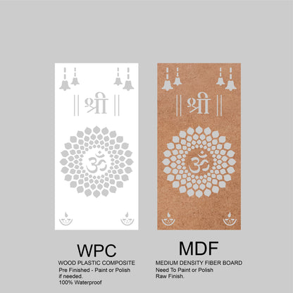 Om Jaali Panel M5 – MDF CNC Cutting Mandir & Wall Art Panel - DIY Craft