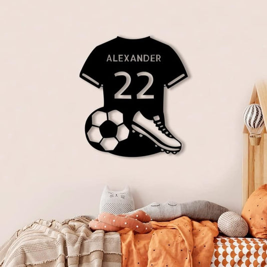 Laser Cut Soccer Jersey Personalized Wall Art - Metal, ACP, MDF